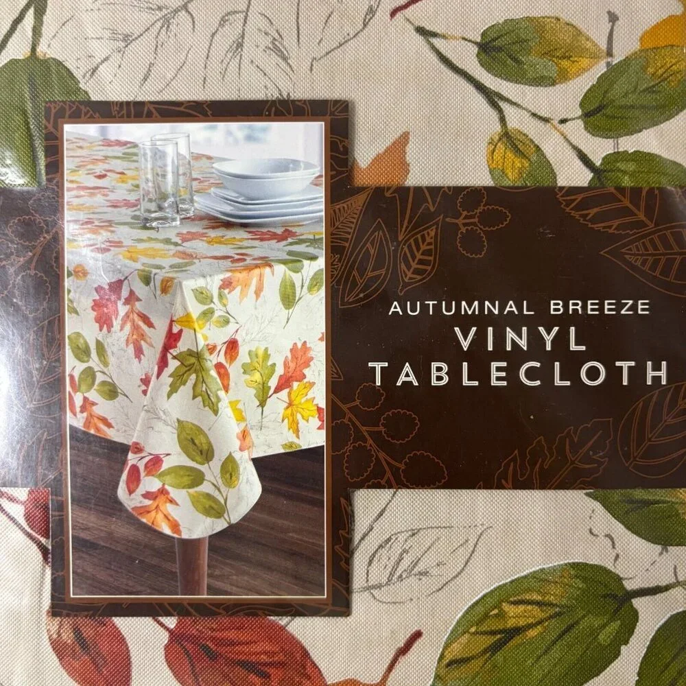 Autumn Breeze Vinyl Tablecloth 70